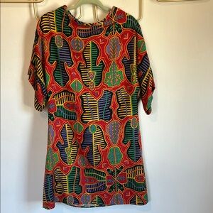 Helaine Clark sz 14 Colorful Abstract Patterned Dress